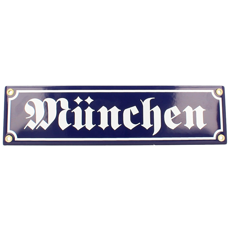Hauptbild München Emailleschild in blau